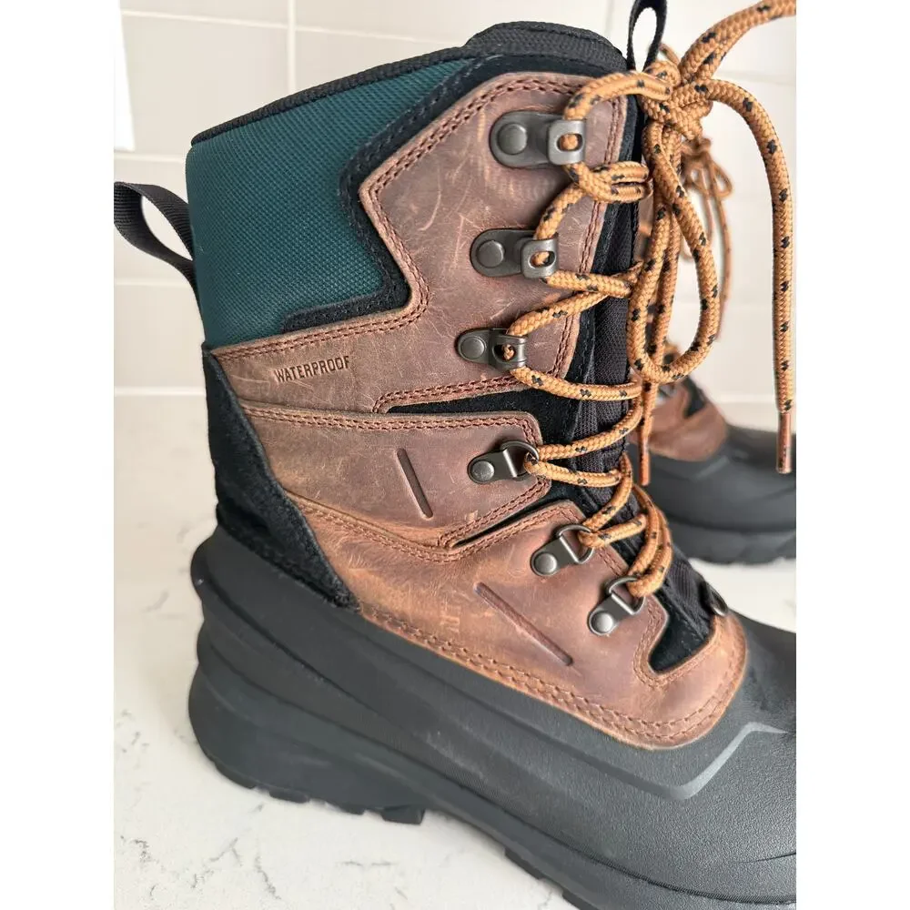 North Face Mens 10 Chilkat V 400 Brown Hiking Winter Waterproof Boots